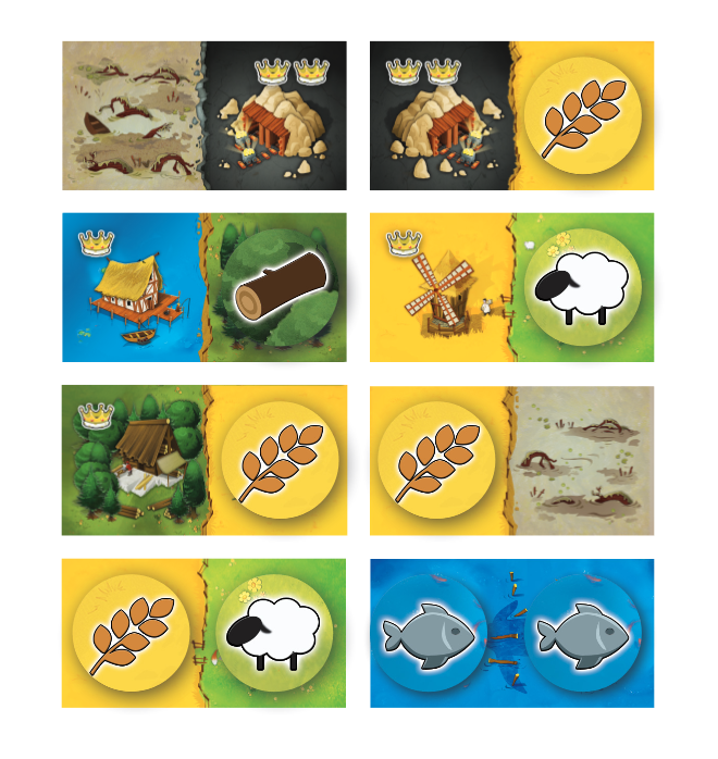 La Cour, extension print and play de Kingdomino – Plateau Marmots